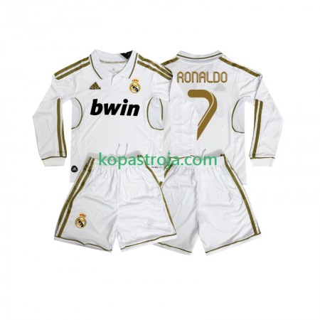 Billiga Fotbollströjor Real Madrid Cristiano Ronaldo 7 2011 2012 Retro Barn Hemma tröja Långärmad